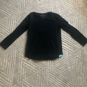 NWOT Nursing Top Black Long Sleeve Zip